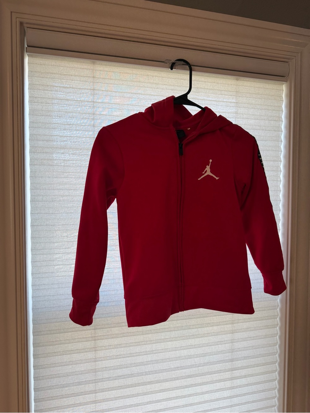 Jordan Red Kids Full-Zip Hoodie with Jumpman Logo